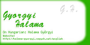 gyorgyi halama business card