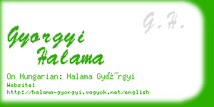 gyorgyi halama business card